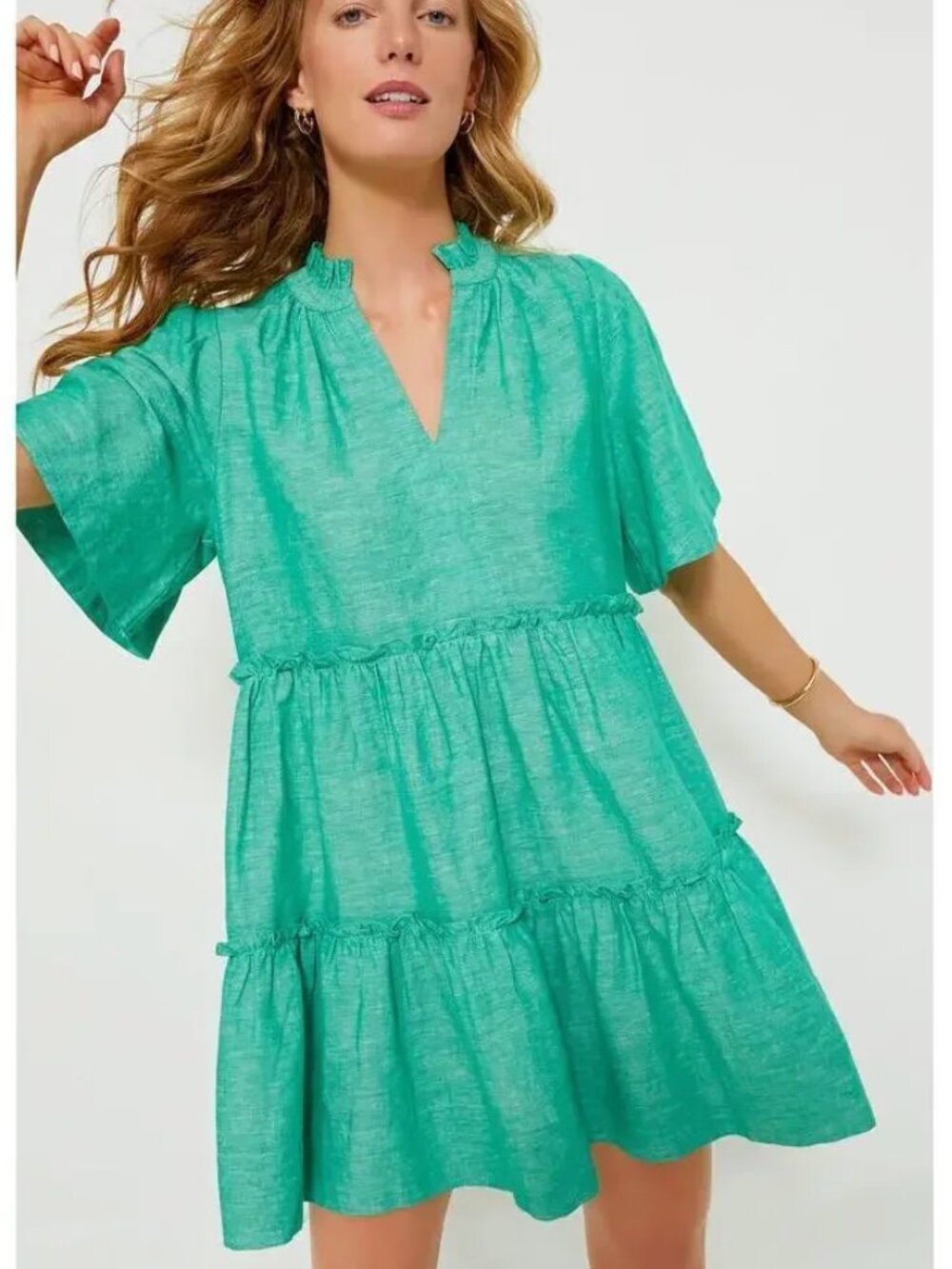 Tuckernuck Sea Green Crawford Swing Mini Dress size Medium